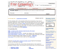 Tablet Screenshot of free-genealogy.co.uk